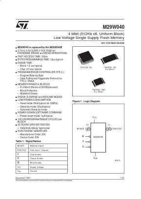 M29W040 Datasheet PDF STMicroelectronics