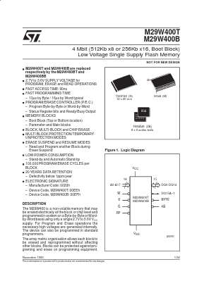M29W400 Datasheet PDF STMicroelectronics