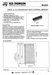 M3494B1 Datasheet PDF STMicroelectronics