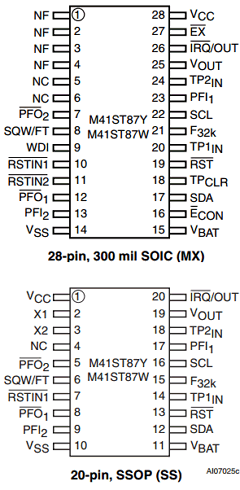M41ST87W Datasheet PDF STMicroelectronics