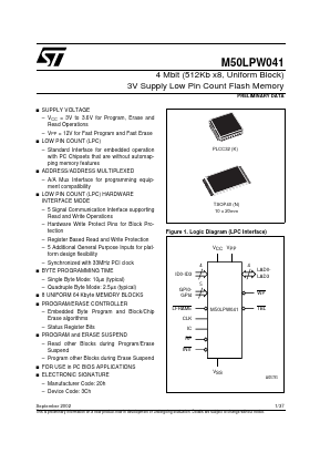 M50LPW041N Datasheet PDF STMicroelectronics