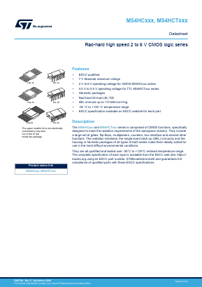 M54HC273KT Datasheet PDF STMicroelectronics