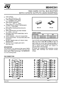 M54HC541K1 Datasheet PDF STMicroelectronics