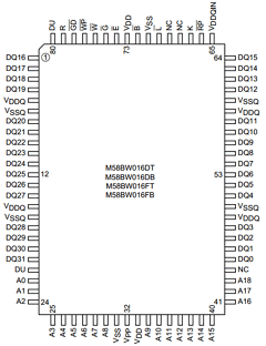 M58BW016DB80ZA3FT Datasheet PDF STMicroelectronics
