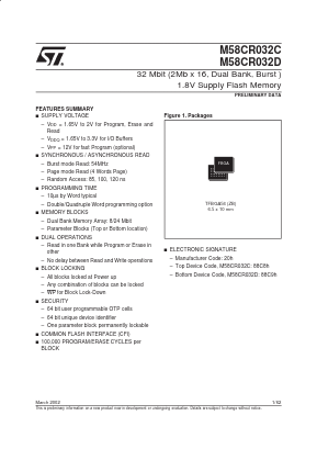 M58CR032C Datasheet PDF STMicroelectronics