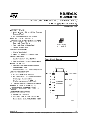 M58MR032C120ZC6 Datasheet PDF STMicroelectronics