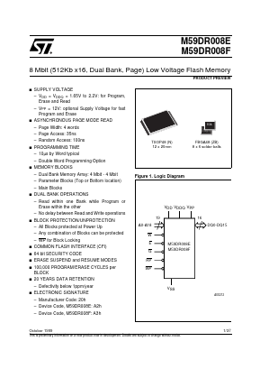 M59DR008F120N1 Datasheet PDF STMicroelectronics