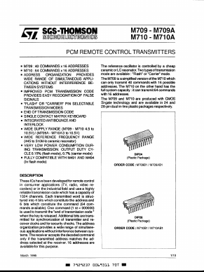 M709AB1 Datasheet PDF STMicroelectronics
