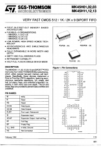MK45H01 Datasheet PDF STMicroelectronics