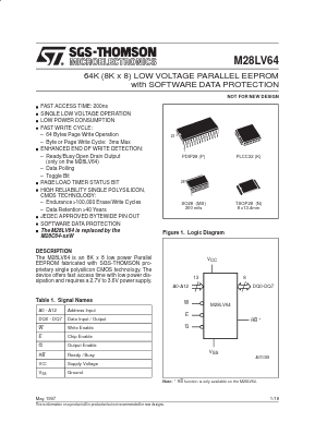 M28LV64 Datasheet PDF STMicroelectronics