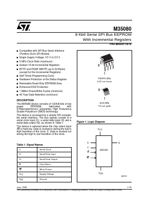 M35080-BN Datasheet PDF STMicroelectronics