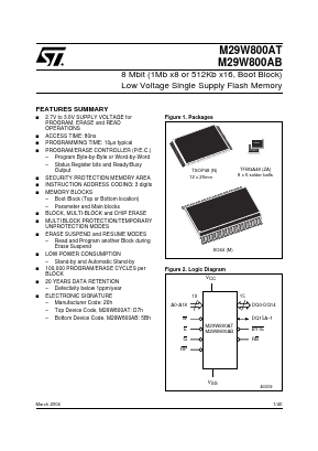 M29DCL1-8T Datasheet PDF STMicroelectronics
