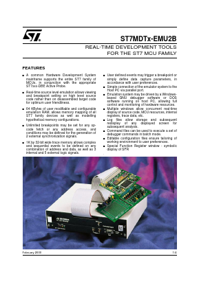 ST7MDT1-EMU2B Datasheet PDF STMicroelectronics