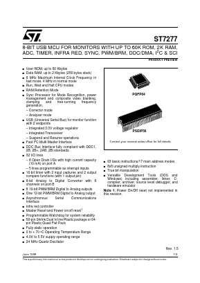 ST7277 Datasheet PDF STMicroelectronics