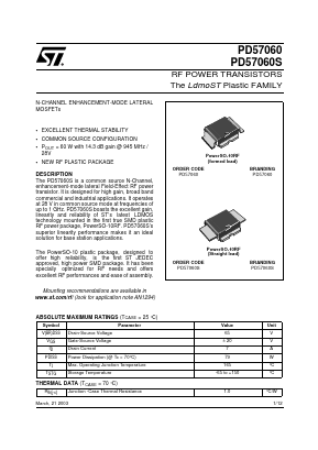 PD57060S Datasheet PDF STMicroelectronics