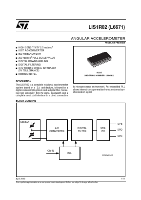 LIS1R02 Datasheet PDF STMicroelectronics