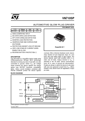VN710SP Datasheet PDF STMicroelectronics