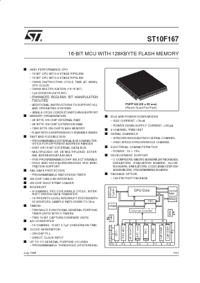 ST10F167-Q6 Datasheet PDF STMicroelectronics