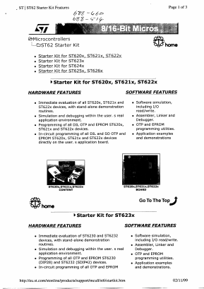 ST622X Datasheet PDF STMicroelectronics