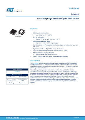 STG3693 Datasheet PDF STMicroelectronics