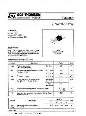 T2512SH Datasheet PDF STMicroelectronics