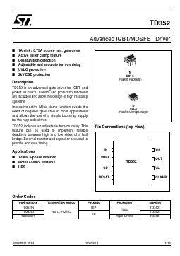 TD352IN Datasheet PDF STMicroelectronics