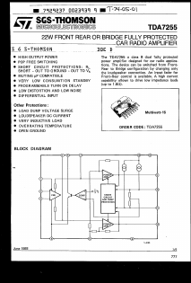 TDA7255 Datasheet PDF STMicroelectronics