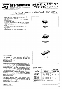TDE1607 Datasheet PDF STMicroelectronics