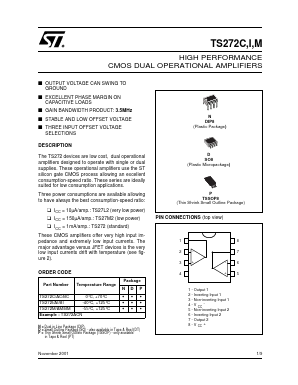 TS272BCP Datasheet PDF STMicroelectronics