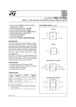 TS972I Datasheet PDF STMicroelectronics