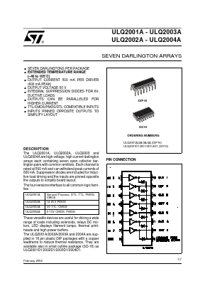 ULQ2003A_ Datasheet PDF STMicroelectronics