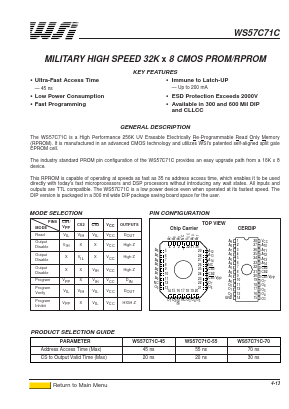 WS57C71C-1 Datasheet PDF STMicroelectronics