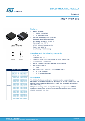 SMC30J13CA Datasheet PDF STMicroelectronics