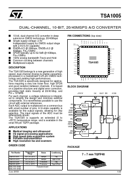 TSA1005-20IFT Datasheet PDF STMicroelectronics