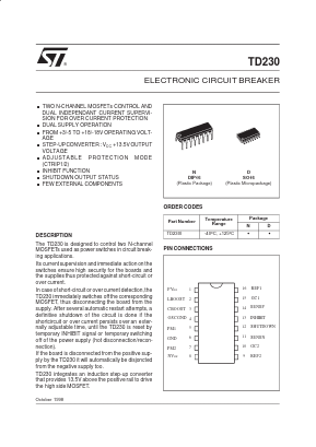 TD230I Datasheet PDF STMicroelectronics