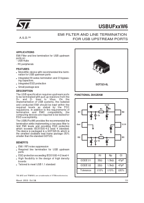 USBUF01W6 Datasheet PDF STMicroelectronics