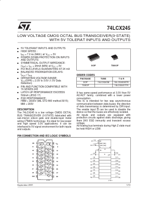 74LCX245 Datasheet PDF STMicroelectronics