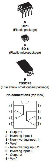 TL082BCN Datasheet PDF STMicroelectronics