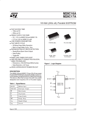 M28C17-20KA6 Datasheet PDF STMicroelectronics