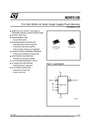 M29F512B Datasheet PDF STMicroelectronics