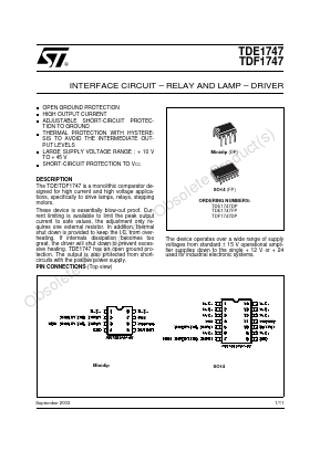 TDF1747DP Datasheet PDF STMicroelectronics