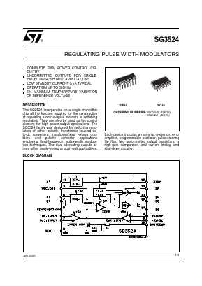 SG3524P013TR Datasheet PDF STMicroelectronics