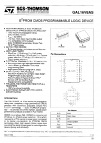 GAL16V8AS-12HB1 Datasheet PDF STMicroelectronics