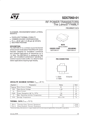 SD57060-01 Datasheet PDF STMicroelectronics