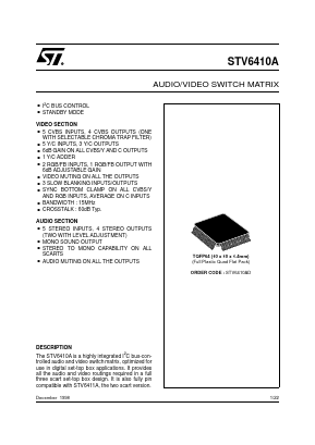 STV6410A Datasheet PDF STMicroelectronics