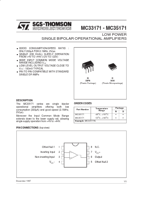 MC35171D Datasheet PDF STMicroelectronics