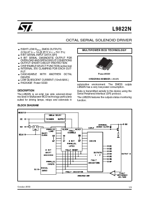 L9822N Datasheet PDF STMicroelectronics