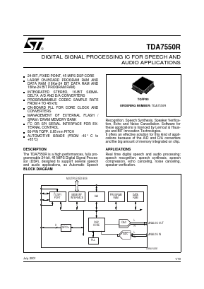 TDA7550R_01 Datasheet PDF STMicroelectronics