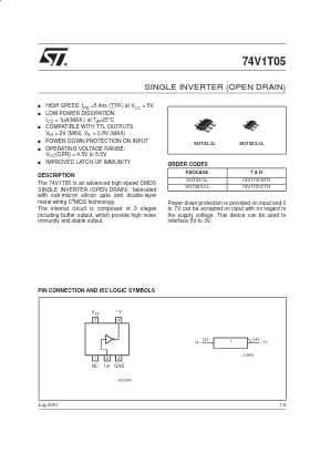 74V1T05 Datasheet PDF STMicroelectronics