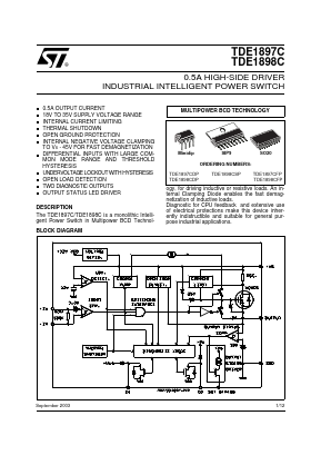 TDE1898CSP Datasheet PDF STMicroelectronics